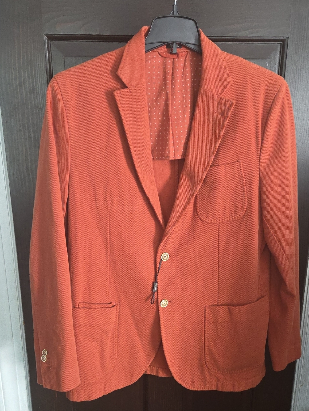 NWT Massimo Dutti Rust Orange Textured Sport Coat